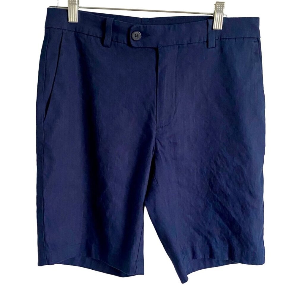 Cubavera Blue Linen Blend Men's Shorts Size 30 NEW NWOT